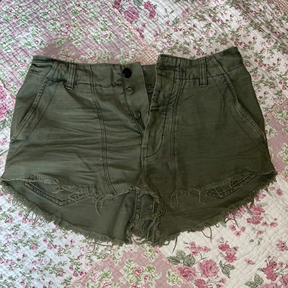 Free people cargo cut off shorts